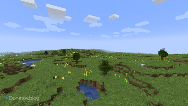 Подсолнечниковая равнина в Minecraft