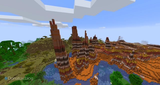 Выветренная пустошь в Minecraft