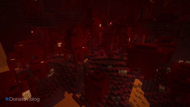 Багровый лес в Minecraft