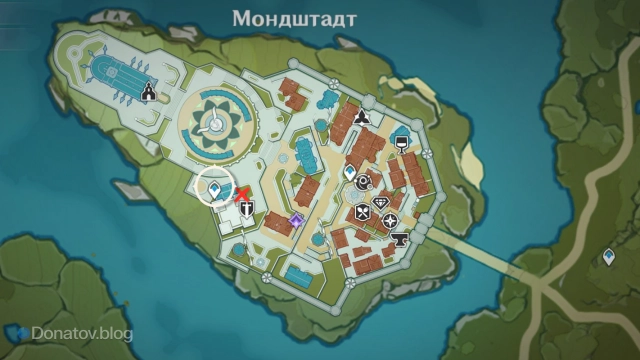 Местонахождение кристалла 15 на карте