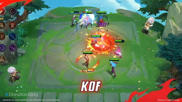 Геймплей синергии KOF в Magic Chess: Go Go