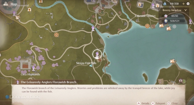 Расположение Sleepy Fish Hills