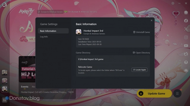 Требуемый обьём памяти для установки Honkai Impact 3rd