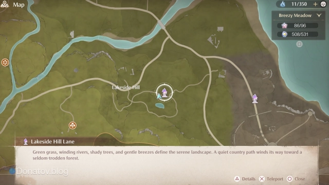 Lakeside Hill Lane в Infinity Nikki