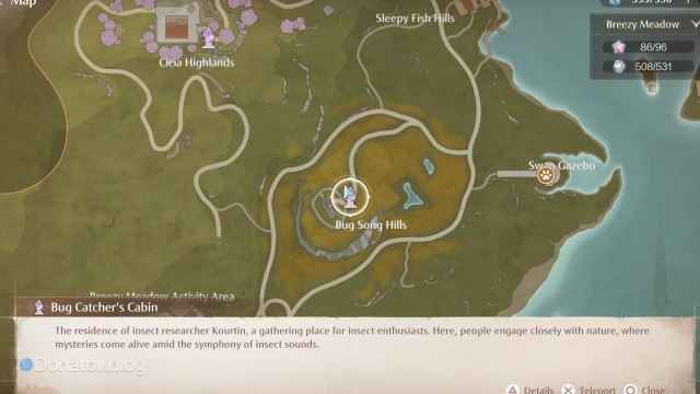 Расположение штампа Bug Song Hills