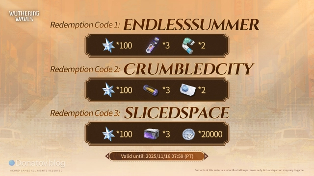 Промокоды версии 2.8 Wuthering Waves
