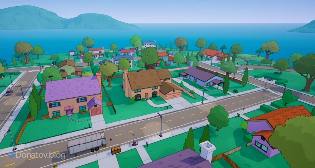 Иллюстрация «Вечнозелёной аллеи» в Fortnite