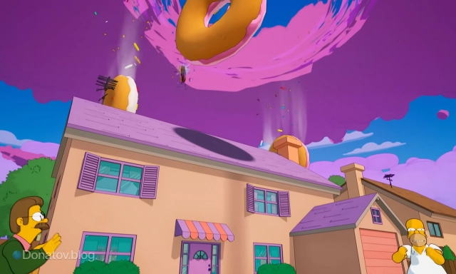 Иллюстрация пончикового дождя в Fortnite