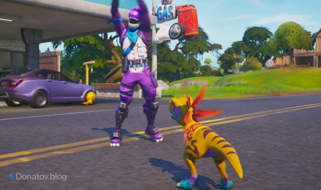 Иллюстрация взаимодействия со «Спутниками» в Fornite