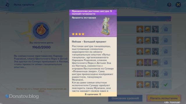 Описание ростовой фигуры Муалани