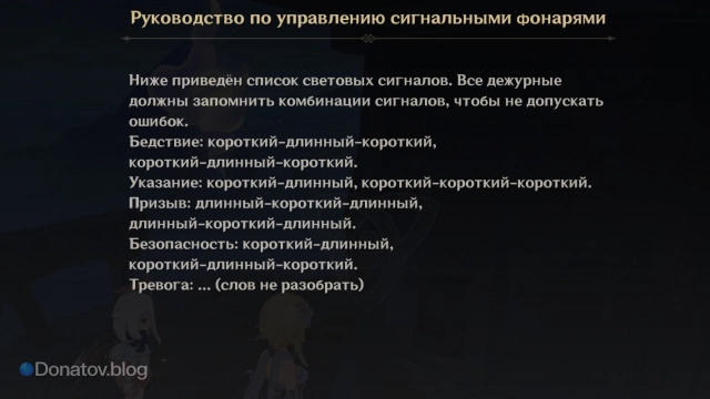 Вид сигналов