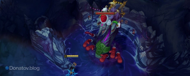 Барон на зимней карте League of Legends