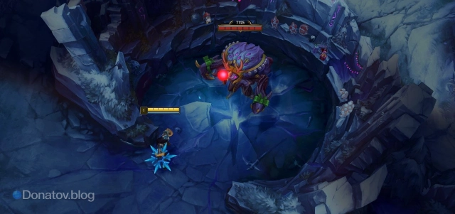 Герольд на зимней карте League of Legends