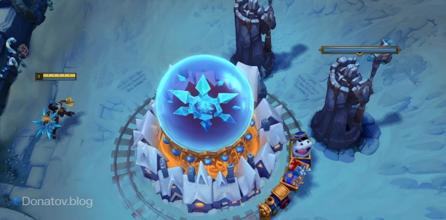 Нексус на зимней карте в League of Legends