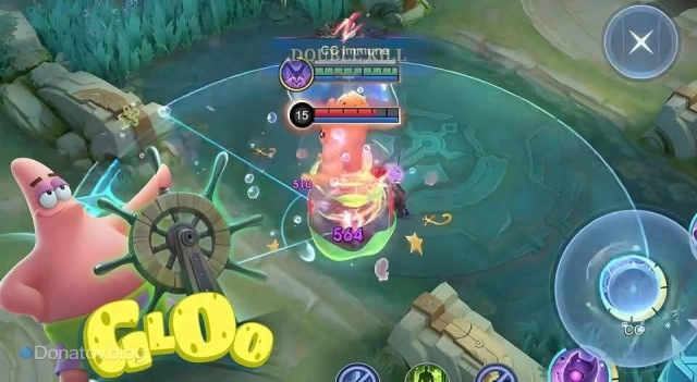 Анимация ультимейта облика «Patrick» на Глу в Mobile Legends: Bang Bang