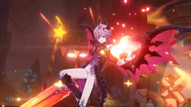 Дурин, пиро мечник с двумя формами боевого стиля