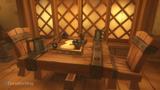 Игральное поле для карт из игры Hearthstone на карте «Blizzard World»