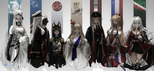 Персонажи из всех фракций в игре Azur Lane