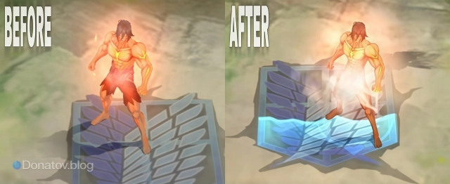 Сравнение анимаций скина на Иня «Эрен» в Mobile Legends: Bang Bang