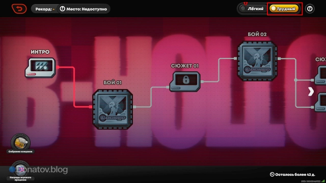 Интерфейс трудного режима «Критической симуляции»