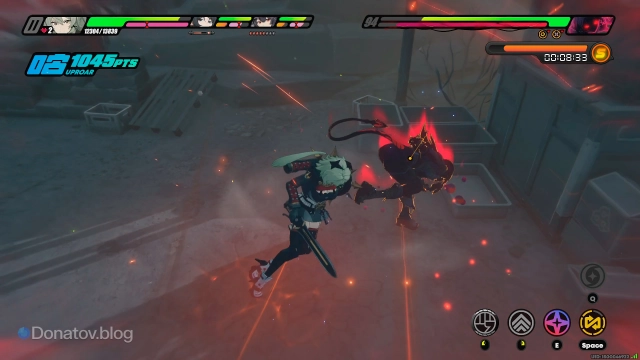 Анимация Осквернённой Джейн перед серией неблокируемых атак