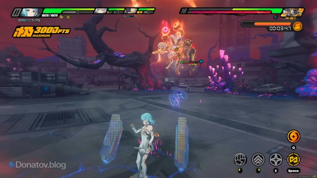 Момент активации Жертвой Шутом осквернённого щита