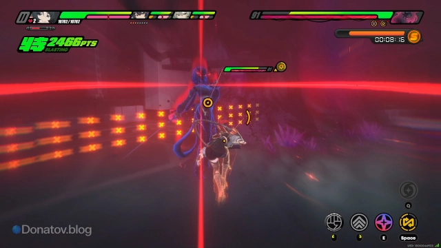 Момент активации щита и серии неблокируемых атак