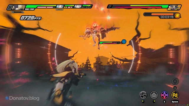 В момент активации щита и взлёта Жертва Шут станет очень активен