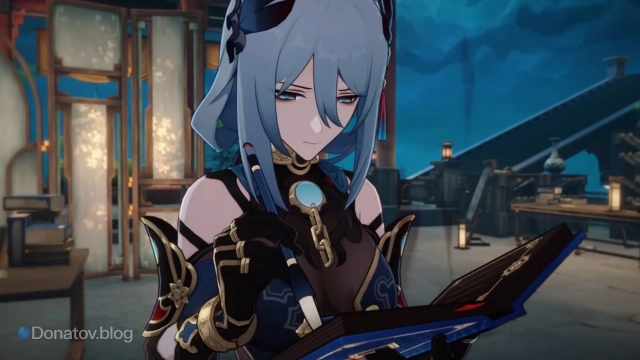 Ханья в анимации бездействия в Honkai: Star Rail