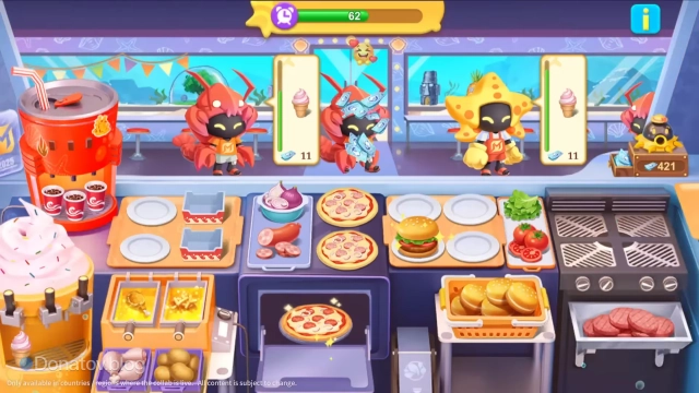 Геймплей мини-игры «Подводный ресторан» в Mobile Legends: Bang Bang