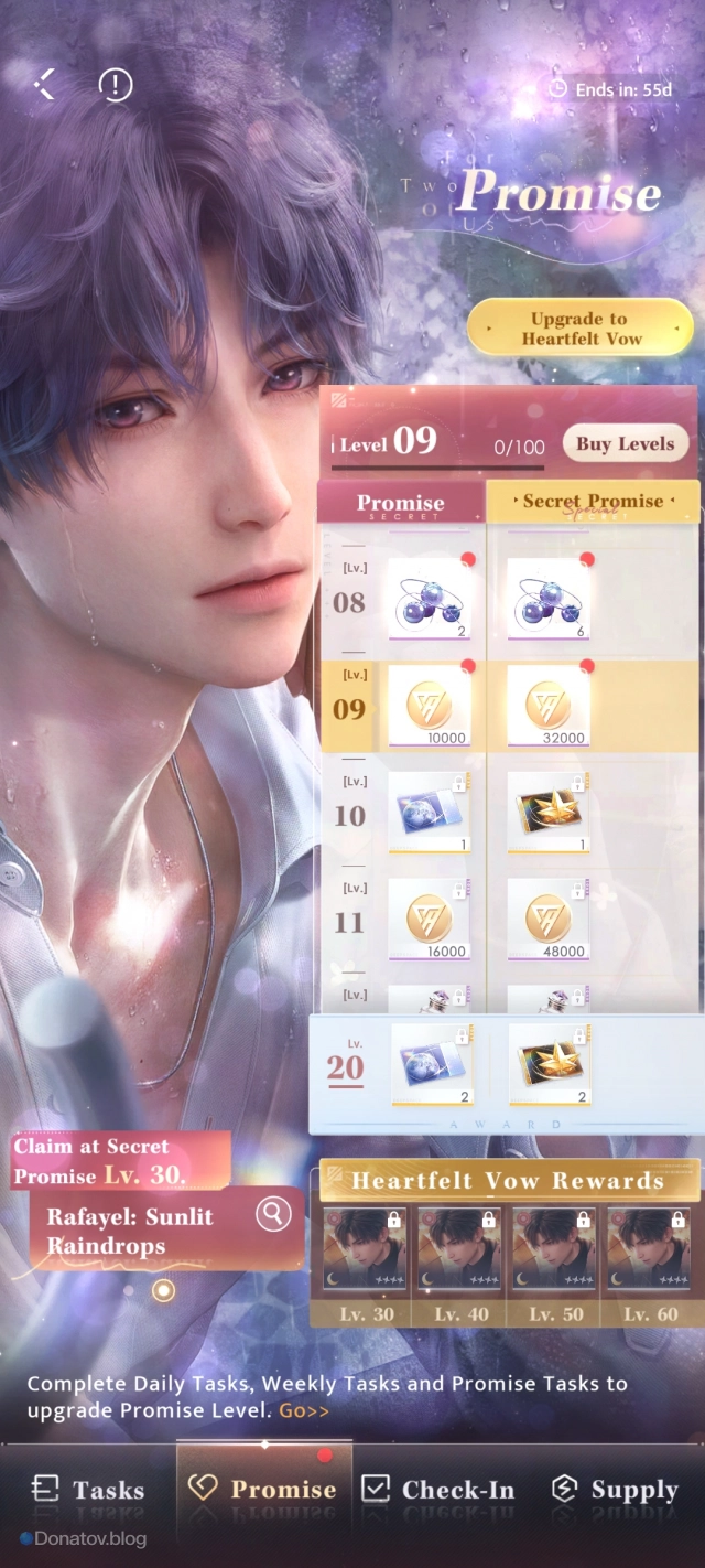 Получение наград промиса