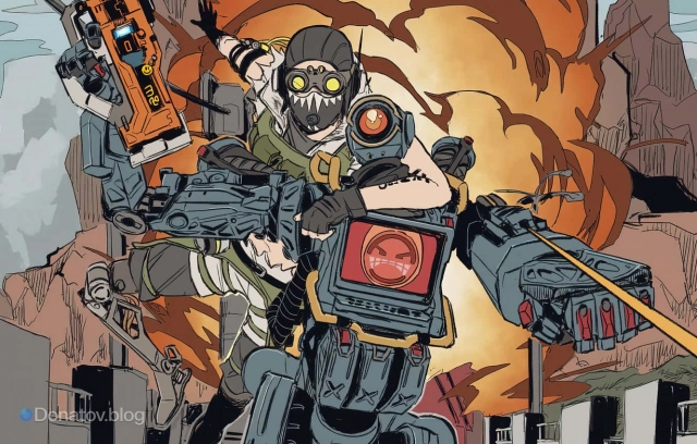 Иллюстрация Октейна верхом на Патфайндере