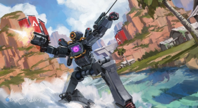 Иллюстрация Патфайндера из Apex Legends