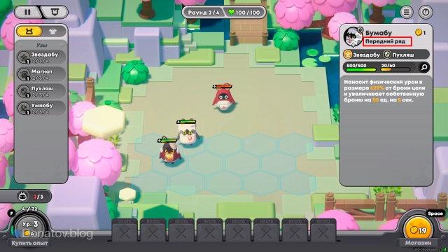 Рекомендуемая позиция банбу