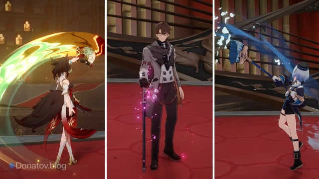 Персонажи ХСР с разными видами неигрового оружия