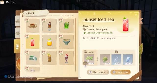 Sunset Iced Tea в Infinity Nikki