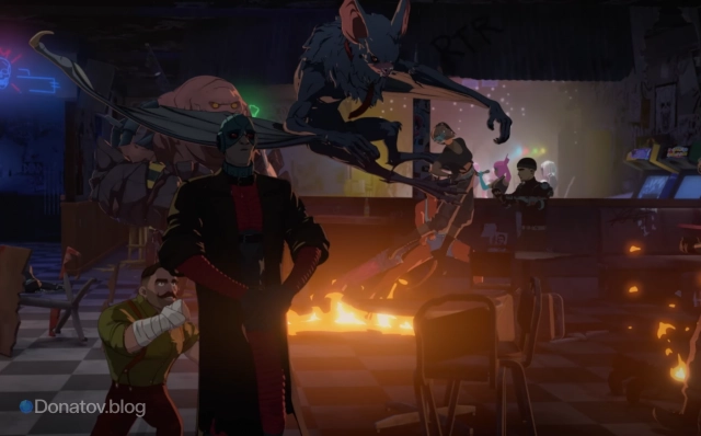 Иллюстрация боя в баре из 5 главы Dispatch