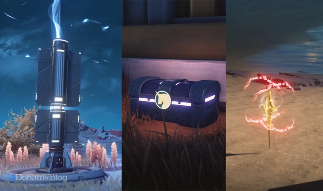 Точки телепортации, сундуки, Наследие приливов