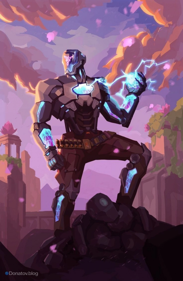 Иллюстрация карточки с агентом KAY/O из Valorant