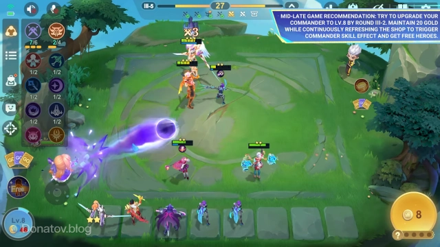 Геймплей командира Гвиневры в Magic Chess: Go Go