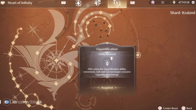 Слот прокачки Gigantification