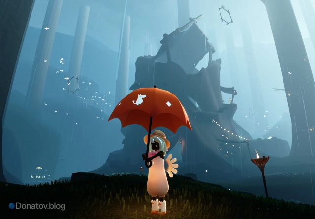 Ребёнок света под зонтом