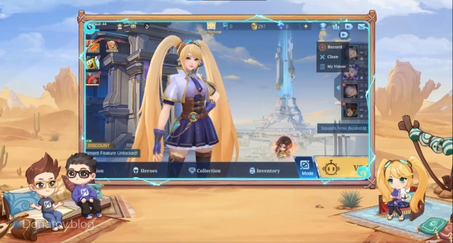 Значок записи экрана в Mobile Legends: Bang Bang