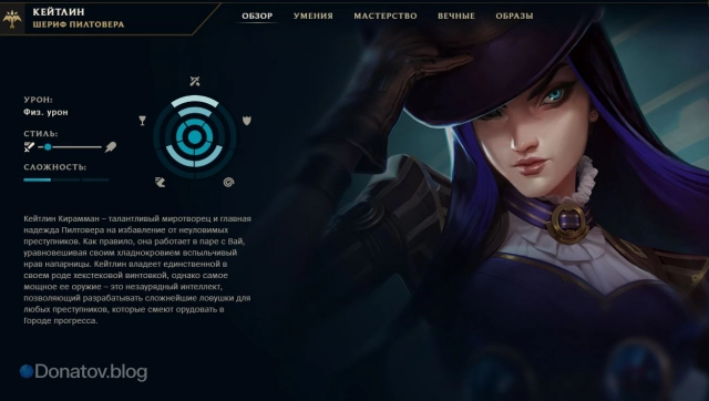 Кейтлин в клиенте Лола