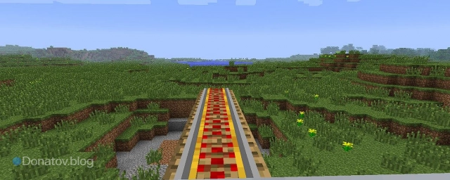 Электрические рельсы в Minecraft