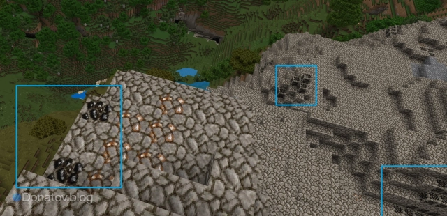 Угольная руда в горах