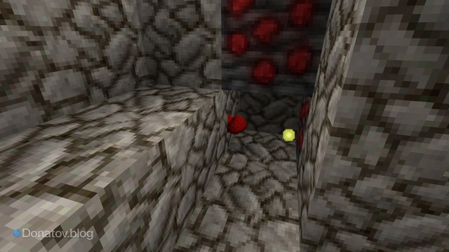 Опыт при добыче редстоуновой руды