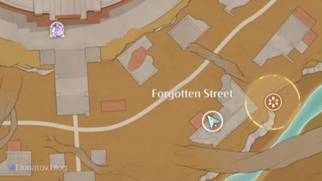 Расположение четвёртой эмблемы в Infinity Nikki