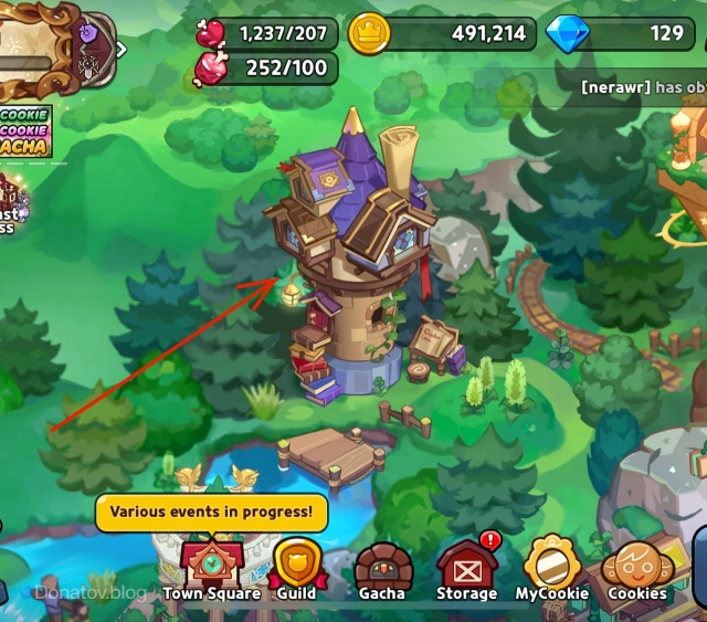 Местонахождение достижений в Cookie Run: Kingdom