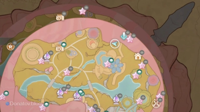 Расположение второго лабиринта в Infinity Nikki